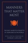 Manners That Matter Most - eBook