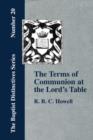 The Terms of Communion at the Lord's Table - Book