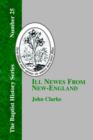 Ill Newes From New-England - Book