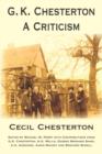 G. K. Chesterton, a Criticism - Book