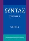 Syntax : An Introduction. Volume I - Book