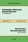 Vollst?ndiges W?rterbuch Deutsch-Esperanto in drei B?nden. Band 2 (H-R) : Plena Vortaro Germana-Esperanto en tri volumoj. Volumo 2 (H-R) - Book