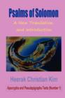 Psalms of Solomon : A New Translation and Introduction - Book