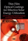 Thin Film Optical Coatings for Effective Solar Energy Utilization - Book