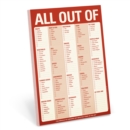 Knock Knock Pad: All Out Of Pad (with magnet) - Book