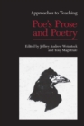 Approaches to Teaching Poe's Prose and Poetry - Book