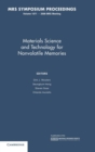 Materials Science and Technology for Nonvolatile Memories: Volume 1071 - Book