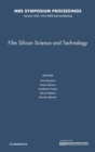 Film Silicon Science and Technology: Volume 1536 - Book