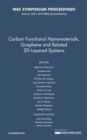 Carbon Functional Nanomaterials, Graphene and Related 2D-Layered Systems: Volume 1549 - Book