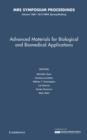 Advanced Materials for Biological and Biomedical Applications: Volume 1569 - Book