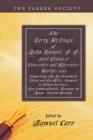 The Early Writings of John Hooper, D. D., Lord Bishop of Gloucester and Worcester, Martyr, 1555 - Book