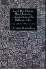 Jacob Ben Chajim Ibn Adonijah's Introduction to the Rabbinic Bible - Book