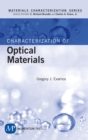 Characterization of Optical Materials - Book