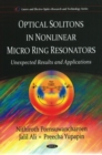 Optical Solitons in Non-linear Micro Ring Resonators : Unexpected Results & Applications - Book