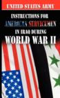 Instructions for American Servicemen in Iraq During World War II - Book