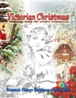 Victorian Christmas coloring book for adults relaxation : Greyscale vintage Christmas coloring book - Book