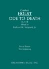 Ode to Death, H.144 : Vocal score - Book