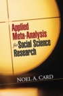 Applied Meta-Analysis for Social Science Research - eBook