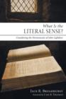 What Is the Literal Sense? - Book