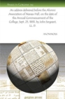 An address delivered before the Alumni Association of Nassau Hall, on the date of the Annual Commencement of the College, Sept. 25, 1833, by John Sergeant, LL. D. - Book