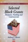 Selected Block Grants : Purposes, Funding & Controversies - Book
