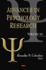 Advances in Psychology Research : Volume 92 - Book