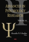 Advances in Psychology Research : Volume 93 - Book