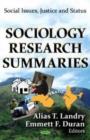 Sociology Research Summaries - Book