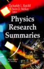 Physics Research Summaries - Book