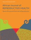 African Journal of Reproductive Health : Vol.19, No.3 September 2015 - Book