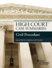 High Court Case Summaries, Civil Procedure (Keyed to Marcus) - Book