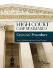 High Court Case Summaries, Criminal Procedure (Keyed to Saltzburg) - Book