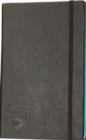 Medium Black Ruled Journal with Cyan Gilded Edges - Book