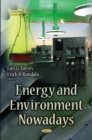 Energy & Environment Nowadays - Book