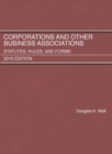 Corporations and Other Business Associations, Statutes, Rules, and Forms - Book