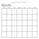 Blank Calendar : White Background, Undated Planner for Organizing, Tasks, Goals, Scheduling, DIY Calendar Book - Book