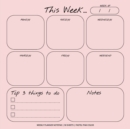 Weekly Planner Notepad : Pastel Pink Color, To Do List, Daily Agenda, Organizer, Desk Pad, 50 Sheets - Book