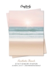 Aesthetic Beach Stationery Paper : Cute Letter Writing Paper for Home, Office, Letterhead Design, 25 Sheets - Book