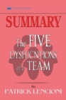 Summary of The Five Dysfunctions of a Team, Enhanced Edition : A Leadership Fable (J-B Lencioni Series) by Patrick M. Lencioni - Book