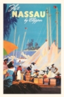 Vintage Journal Fly to Nassau Travel Poster - Book