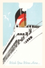 Vintage Journal Close up of Ocean Liner Travel Poster - Book