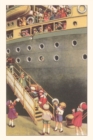 Vintage Journal Children Embarking Travel Poster - Book