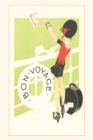 Vintage Journal Flapper Waving from Railing Travel Poster - Book