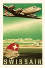 Vintage Journal Swiss Airline Travel Poster - Book