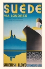 Vintage Journal Swedish Cruise Ships Travel Poster - Book