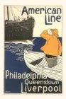 Vintage Journal American Ocean Liner Travel Poster - Book