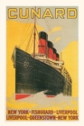 Vintage Journal Cunard Line with Yellow Background Travel Poster - Book