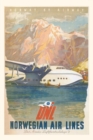 Vintage Journal Norwegian Airlines Travel Poster - Book