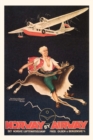 Vintage Journal Norway, Man on Caribou Travel Poster - Book