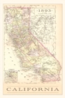 The Vintage Journal 1893 Map of California - Book
